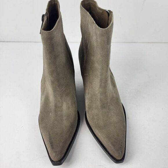 Sam Edelman Jane Desert Olive Suede Ankle Booties Size 6.5M - Picture 8 of 16